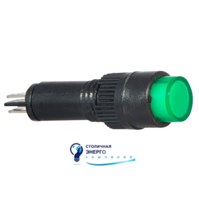 Сигнальная арматура AD22E-8DS зеленая 220V АC