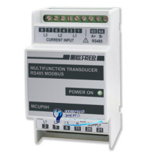 Аналізатор мережі модульний без дисплея MCU, 1-5A, 100-400V, RS485, живлення 230V