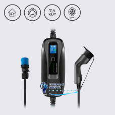 Зарядная станция Besen 10-16-24-32A 230В 7,4 кВт разъем Type 1 з кабелем 5 м BS-PCD040