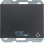 Розетка із з/к, кришка, зах.контактів, антрацит, 16А/250V K.1
