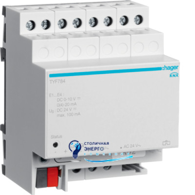 Аналоговый вход KNX, 4-канальный