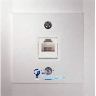 Корпус розетки для установки одного разъема RJ-12/RJ-45 белый FIORENA
