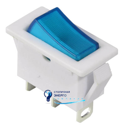 Переключатель KCD3-101N-13 BL/WH 1 клав. с подсв. (синий)