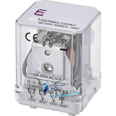 Реле електромеханічне RERM3-230AC 3p (16A AC1, 250V AC)