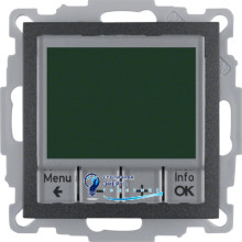 Регулятор температуры с часовым механизмом, 250V, антрацит B.х