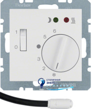 Терморегулятор пола, с датчиком, 250V, полярная белизна S.1