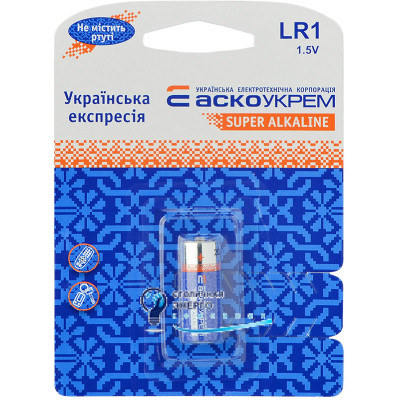 Батарейка лужна LR1.BP1 (blister 1)
