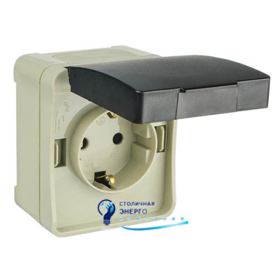 Розетка 2Р+PE РЗ16-З-IP54