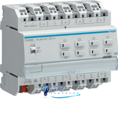 Исполнительное устройство для жалюзи KNX-easylinklink 8-канальный, 230V