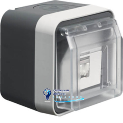 Розетка UAE екранована, 8P, кат.6 клас E, IP55, сіра, W.1
