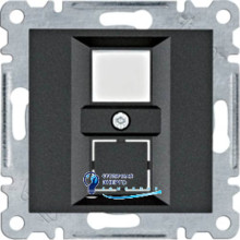 Панель двойная для RJ12/RJ45 Lumina, черная