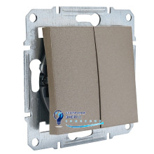 Переключатель 2-кл. «Asfora» без рамки, бронза