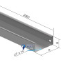 Лоток неперфорированный L2000мм, NIXKZN 50X250_IX