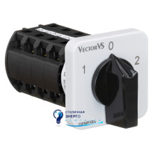 Кулачковий перемикач Vector VS GC 25A 4P схема 75 (1-0-2)