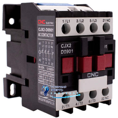 Контактор електромагнітний CNC CJX2-0901 4kW, 220V, 9А