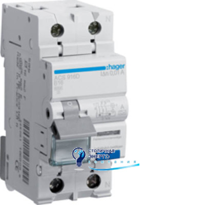 Дифавтомат вимикач QC 1P+N 6kA B-16A 10mA A