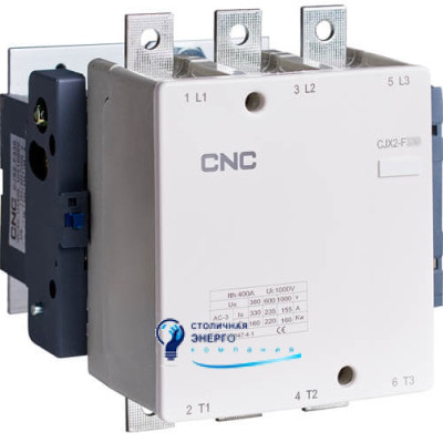 Контактор електромагнітний CNC CJX2-F-400 200kW, 220V, 400А