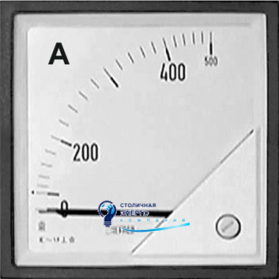 Амперметр AC 90˚ 25A 96x96 мм прямого включения с перегрузкой 2In