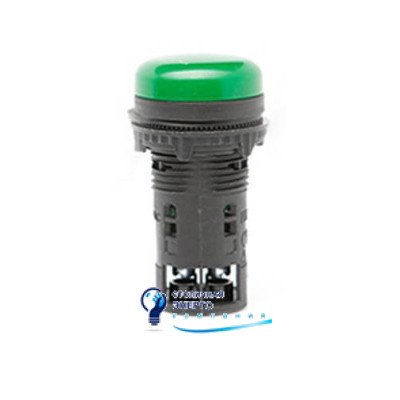 Лампа сигнальная LED матовая ELPI-240A-G 240V AC (зеленая)