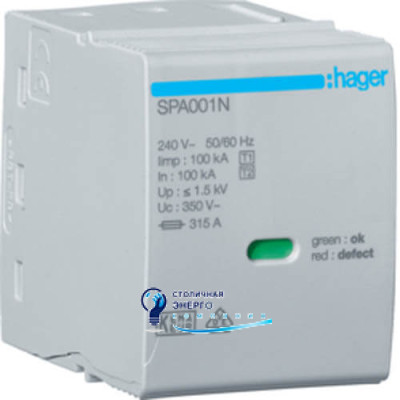Вставний модуль N-PE Uc 350V Iimp 100kA Up 1.5kV