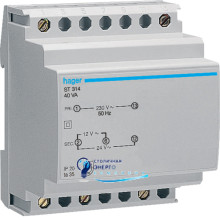 Трансформатор на DIN-рейку, 230V/24V (1,67А), 230V/12V (3,33А)