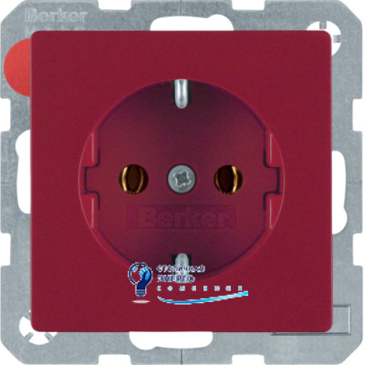 Розетка із з/к, 16А/250V, червона, Q.х