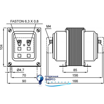 Трансформатор напряжения измерительный TTV020 600/100V