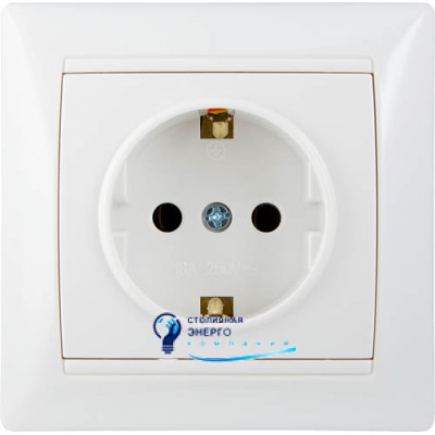 Розетка 2Р+PE PB16-З-Fr-W (белая)