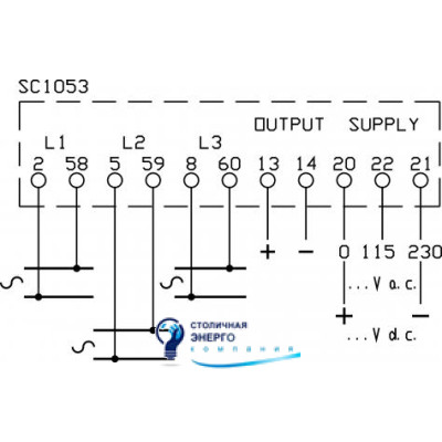 Измерительный преобразователь напряжения 1 (0,5 по запросу), 115-230V AC (или по запросу)