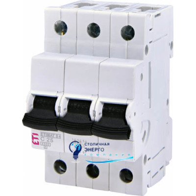 Автоматический выключатель ETIMAT S4 3P C 25A (4,5kA)