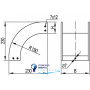 Кут CD 90 верт. зовн. 90° 150x80 DKC 36803INOX нерж. сталь