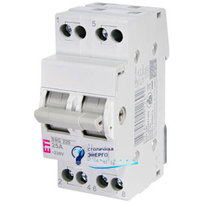 Перемикач навантаження SSQ 225 "1-0-2", 2P 25A