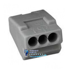 Клеммблок пружинный D1.5/3 на 3 провода сечением 0,5-1,5мм²