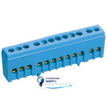 Шина N «Нуль» в корпусному ізоляторі на DIN-рейку ШНИ-6х9-16-К-С IEK