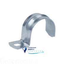 Скоба металлическая, однолапковая, Ø10 мм, крепёжное отверстие 4,5х6мм