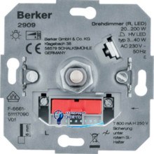 Диммер поворотний, ЛН/ВВГЛ 20-200W, LED 3-40W, 230V