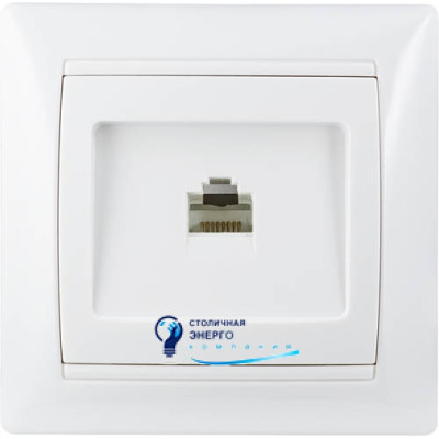 Розетка компьютерная РВcom-1-Fr-W (белая)