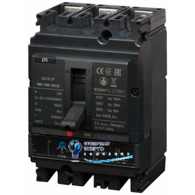 Автоматический выключатель NBS-TMS 100/3S 25A (50kA, (0.8-1)In/фикс.) 3P