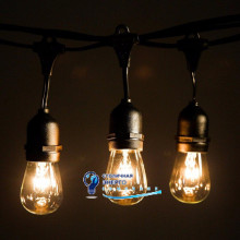 Уличная светодиодная ретро-гирлянда лампочки Lumion Filament Bulb String 4м 20 ламп наружная цвет белый теплый