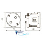 Розетка одинарна DKC 45131SBR із з/к schuko 16A 250V 2 MOD