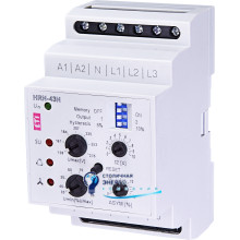 Реле контроля напряжения HRN-43N 230V (3F, 2x16A_AC1) с нейтралью