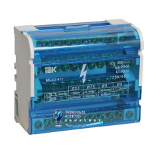 Шины на DIN-рейку в корпусе (кросс-модуль) ШНК 4х11 3L+PEN IEK