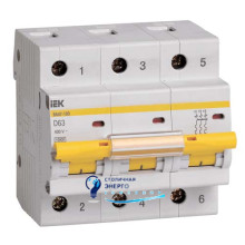 Автоматический выключатель ВА47-100 3Р 63А 10kA D IEK