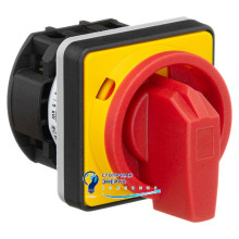 Кулачковий перемикач Vector VS GC 16A 1P схема 90 (0-1) жовто-червоний