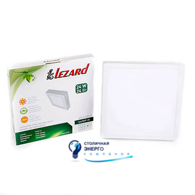 Панель светодиодная квадратная, 24W накладная 4200K, 1910lm