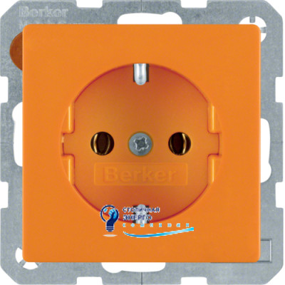 Розетка із з/к, 16А/250V, помаранчева, Q.х