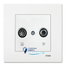 Розетка VIKO 2TV (телевиз. (TV+SAT концевая) KARRE 90960085 Белый