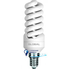 Лампа енергозберігаюча 13W GLOBAL Slim Full Spiral GFL-011-1 2700К, Е14