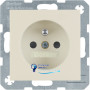 Розетка з центральним з/к, біла, 16А/250V S.1
