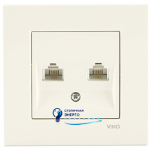 Розетка VIKO 2TF (телефон) KARRE 90960133 Кремовый